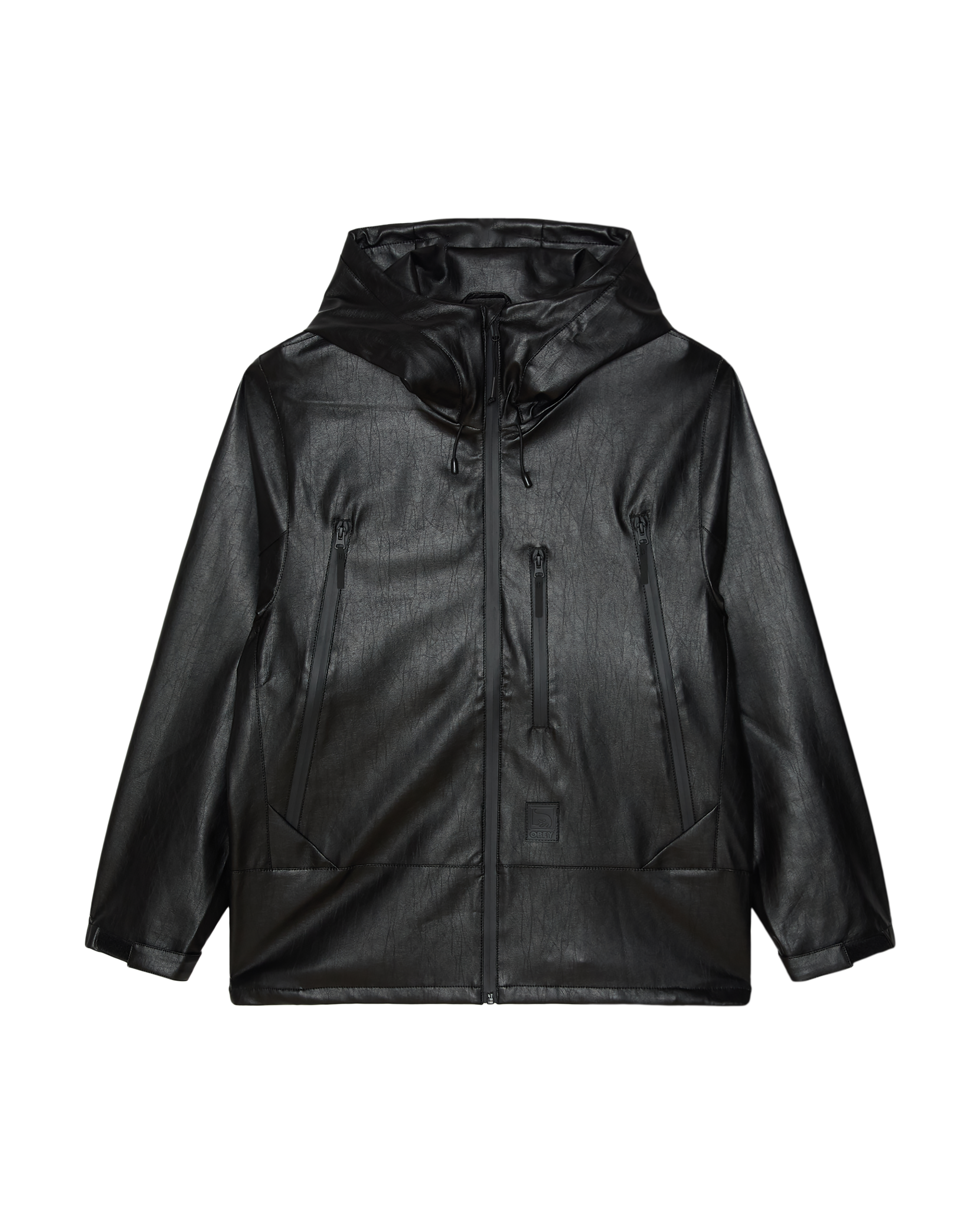 OBEY Obsidian PU Jacket Black Herren Jacke schwarz